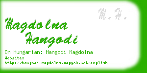 magdolna hangodi business card